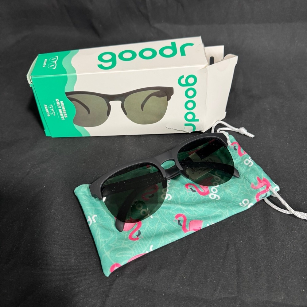 goodr Adult OG 90s Sedan Style Icon Plastic Rectangle Sunglasses - black - Picture 3 of 6